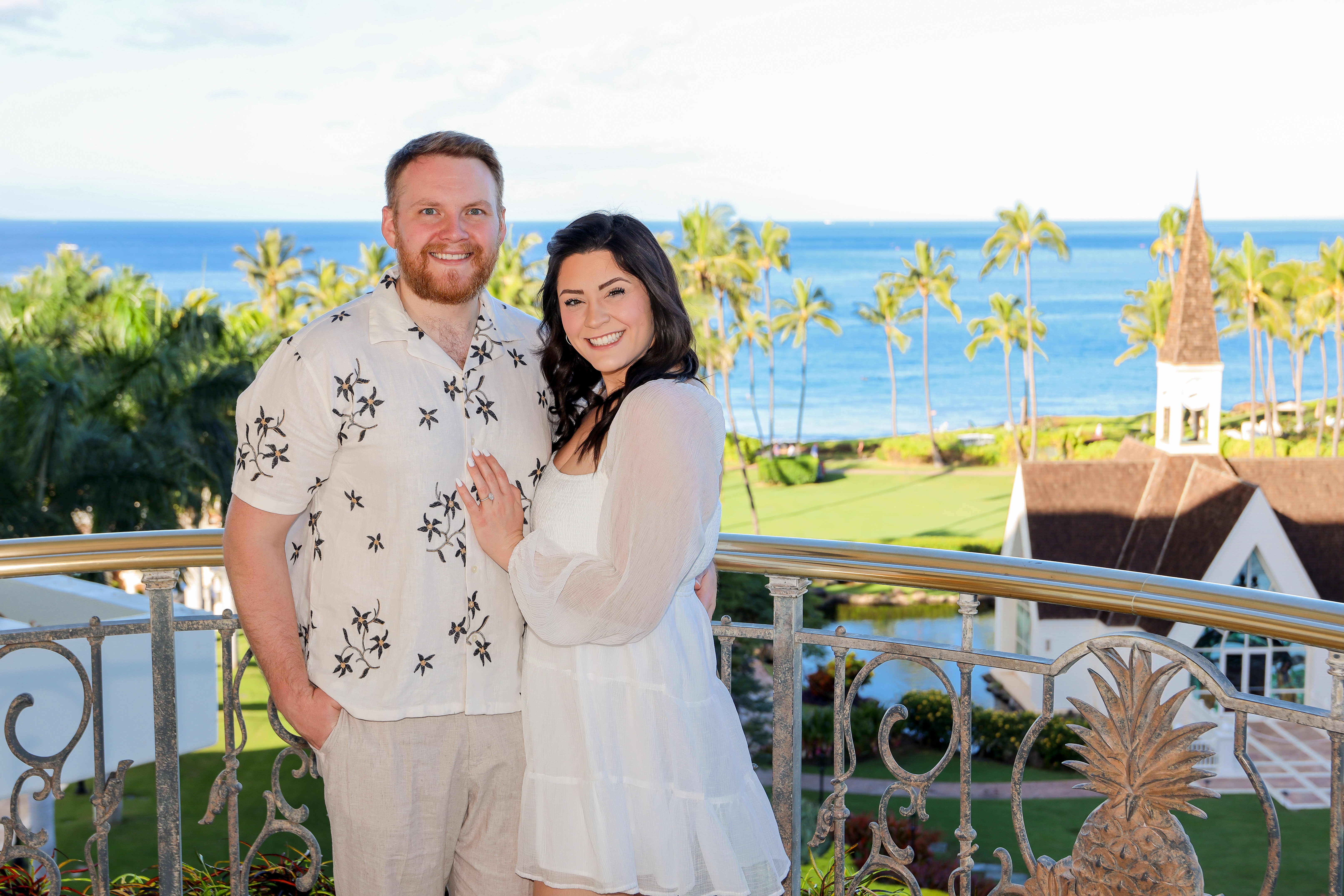 John Judge with his wife overlooking the ocean